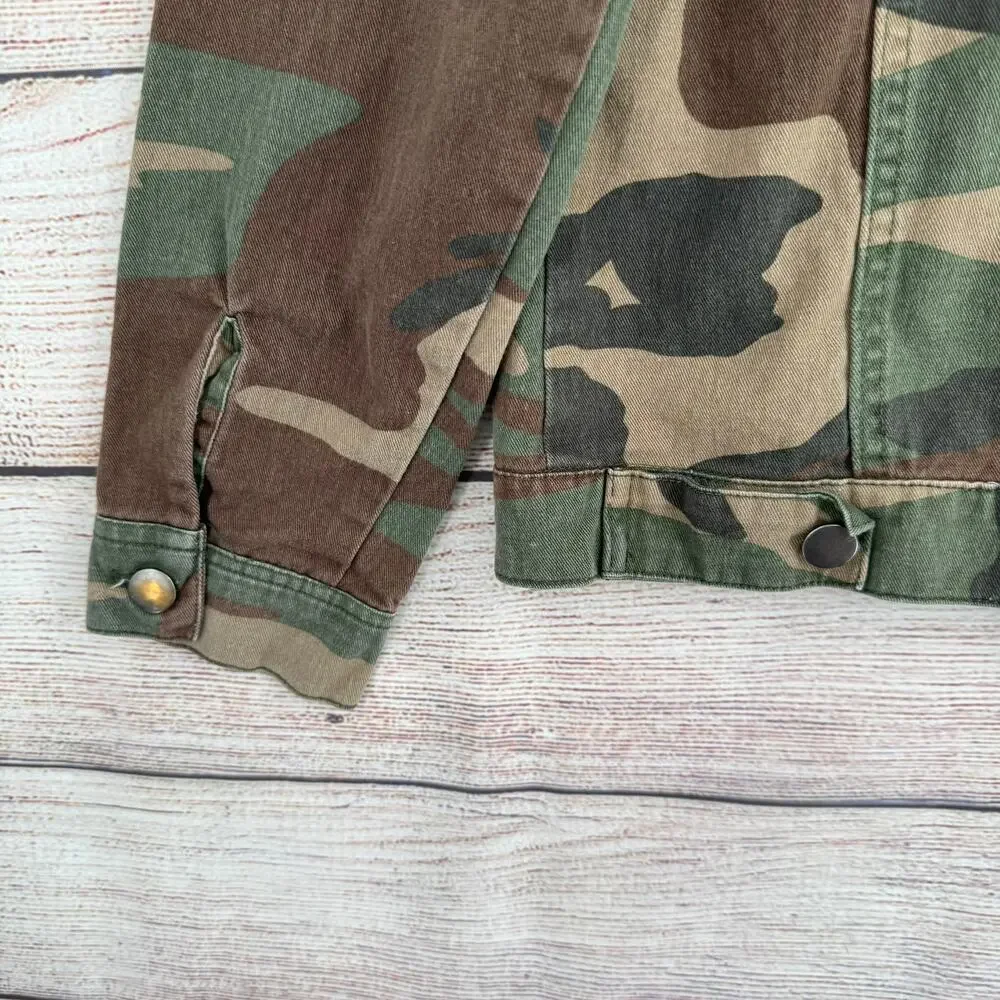 Nomad‎ Camouflage Military Hoodie Jacket Youth Boys Small Green Camo Gray